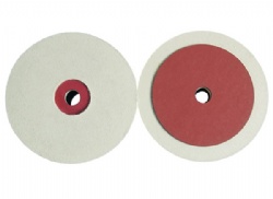 Felt polishing wheels disc with red paper